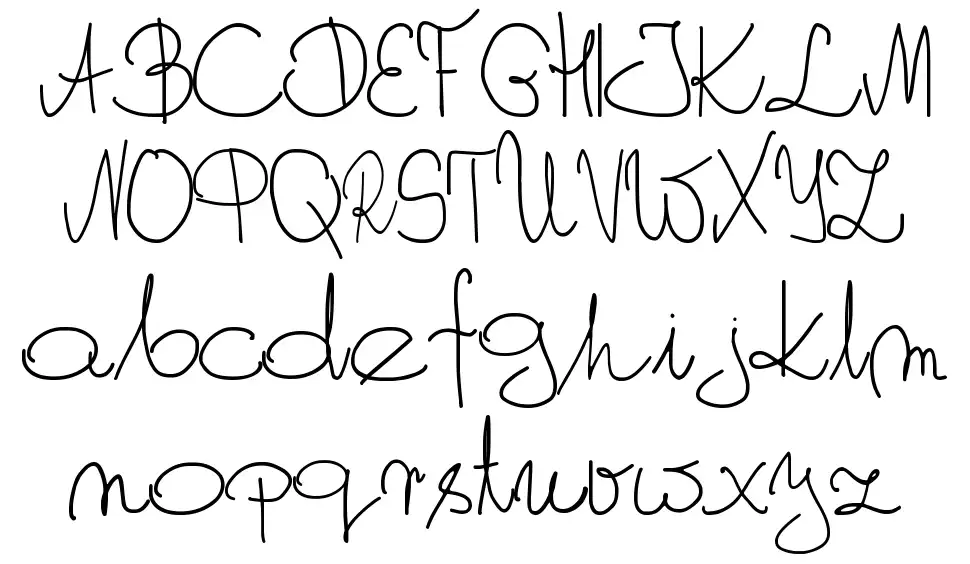 My Own Script PLfont specimens
