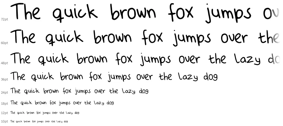 My Unprofessional Handwritingfont waterfall