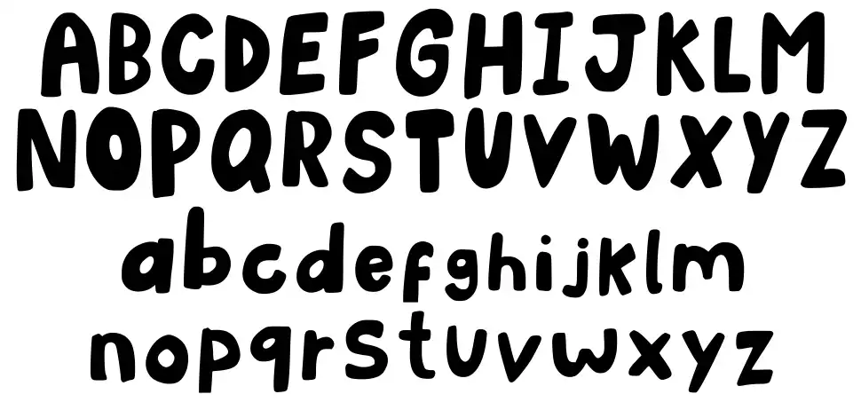 Myfontybbfont specimens