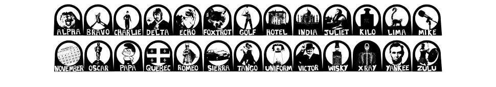 Nato Phonetic Alphabetfont specimens