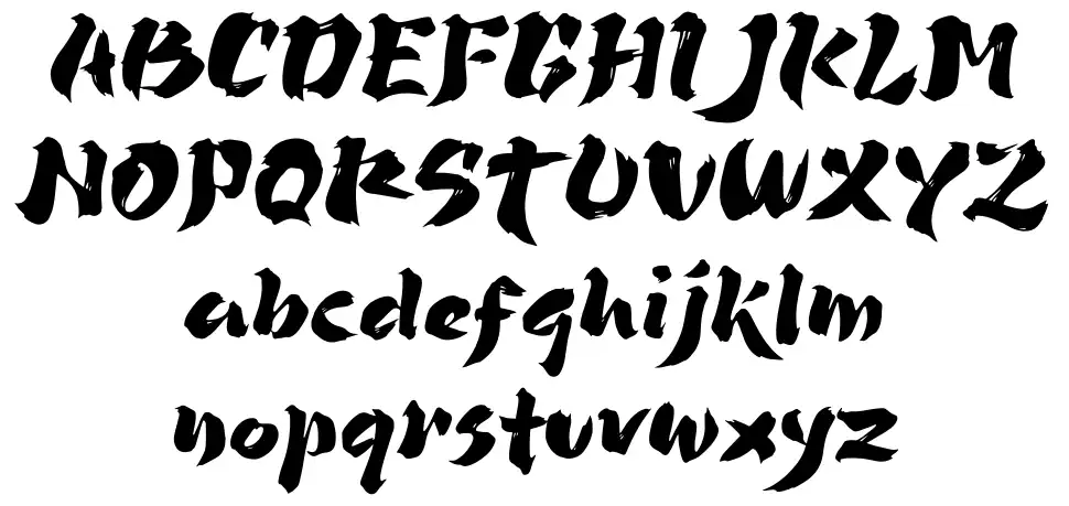 Ninja Kage Spécimens Ninja Kagefont specimens