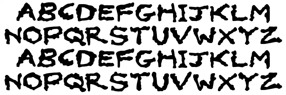 Oilslickfont specimens