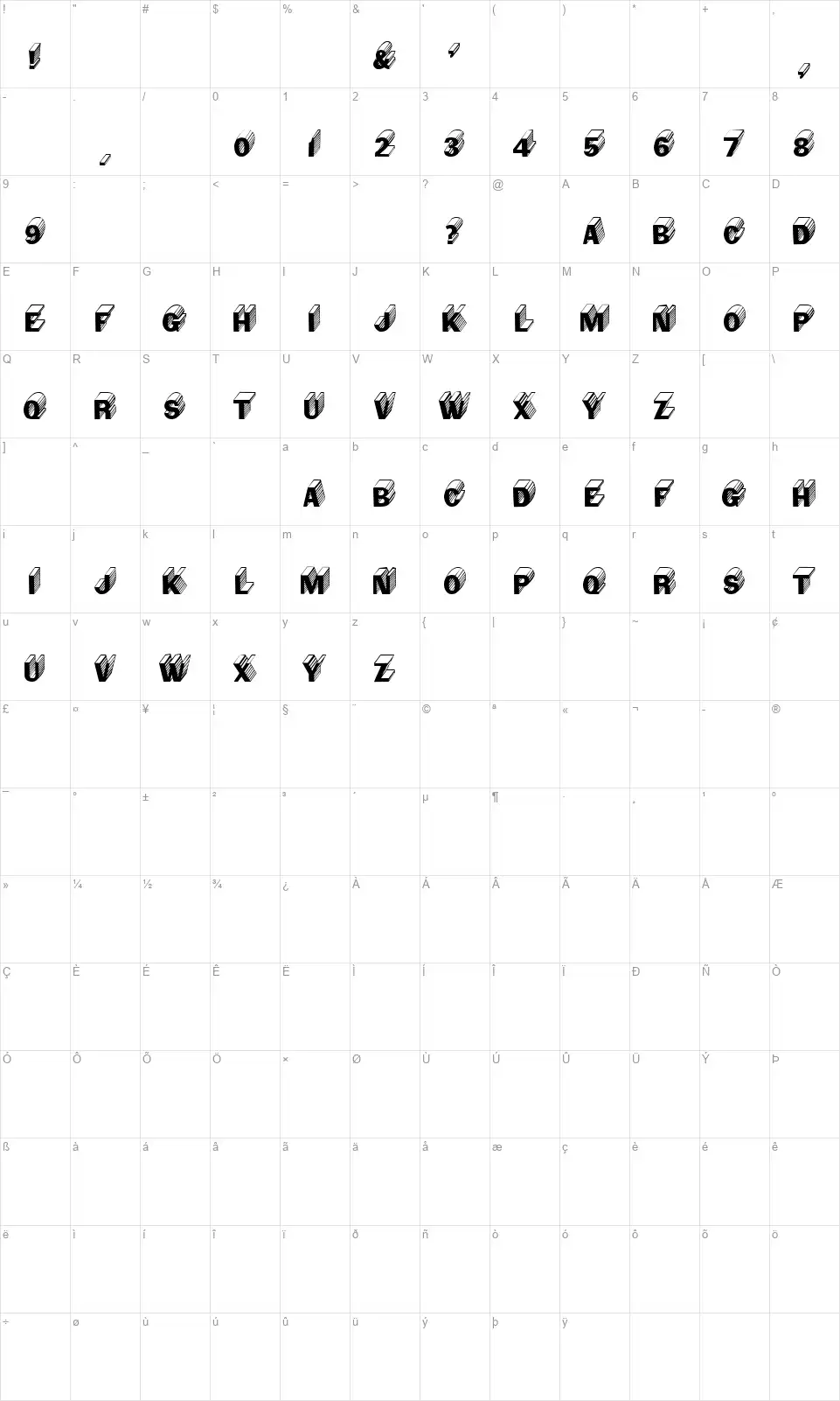 Ornamented, No. 1088 Table des caractères Ornamented, No. 1088font character map