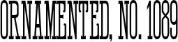 Ornamented, No. 1089