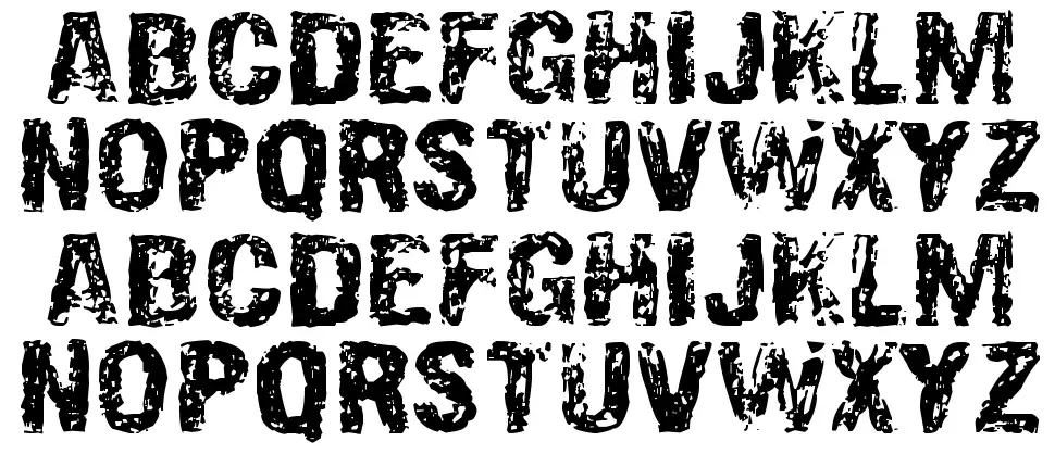 Overprint DSGfont specimens