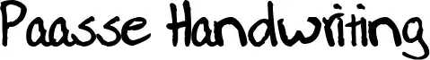 Paasse Handwriting