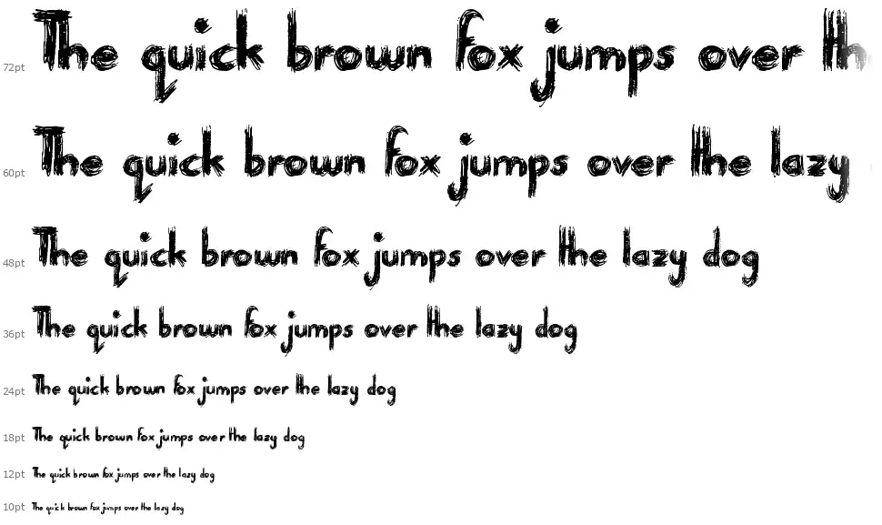 Paranoid Freakfont waterfall