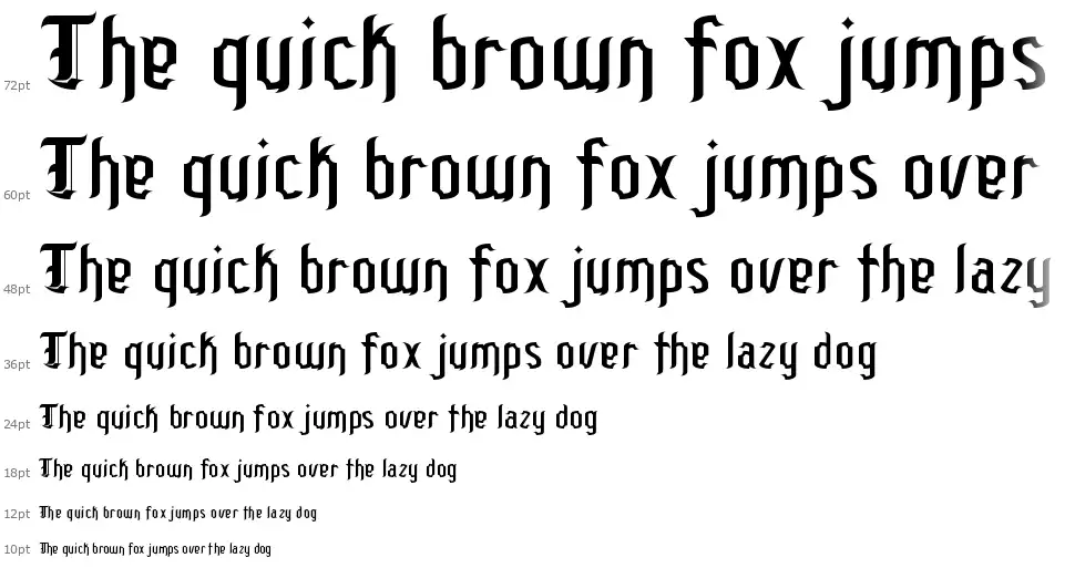Patinio Gothicfont waterfall