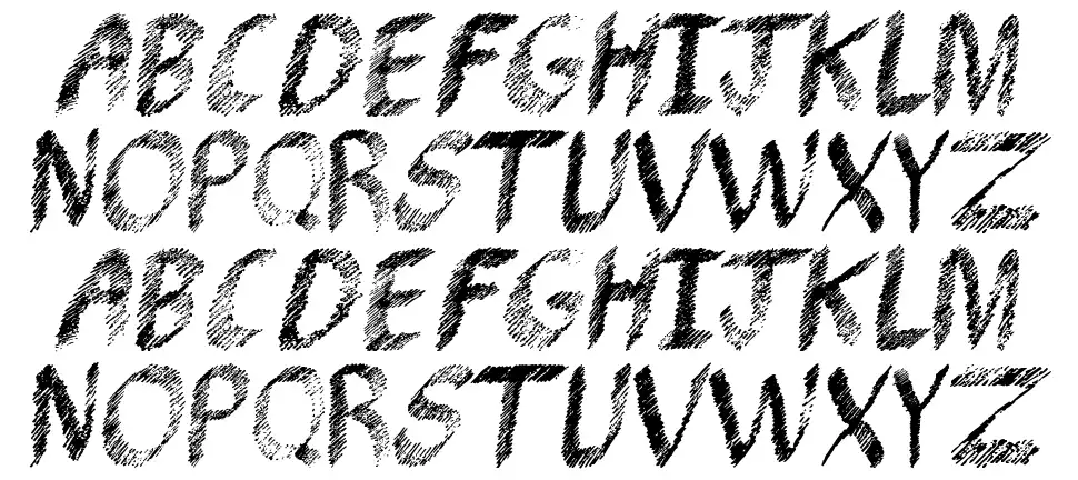 Pencil Shadingfont specimens