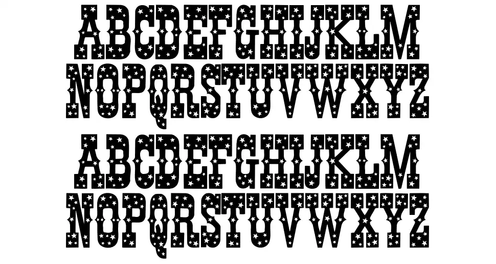 Pentagonfont specimens