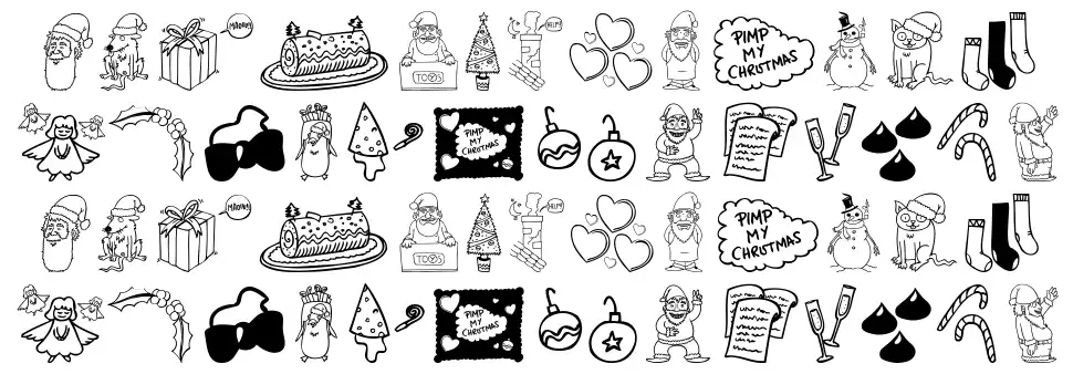 Pimp My Christmasfont specimens