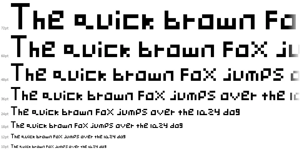 Pixel Perfectfont waterfall