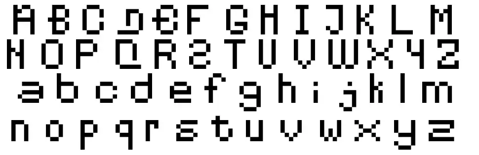 Pixelatesfont specimens