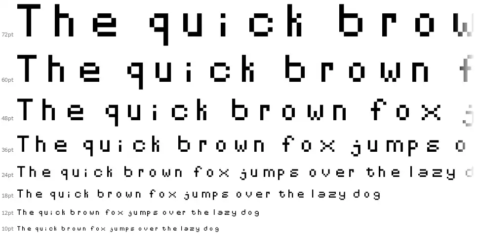 Pixelatesfont waterfall
