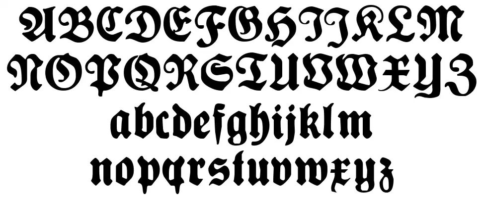 Plakat Frakturfont specimens
