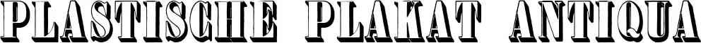 Plastische Plakat Antiqua