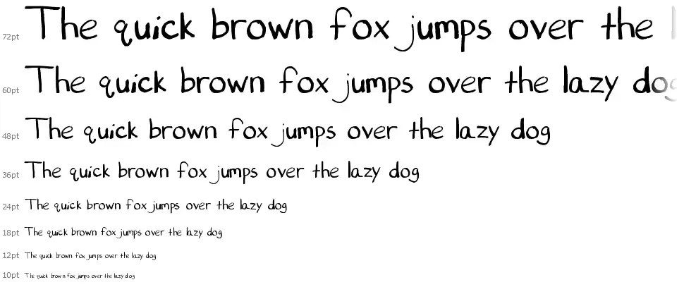 Printcessfont waterfall