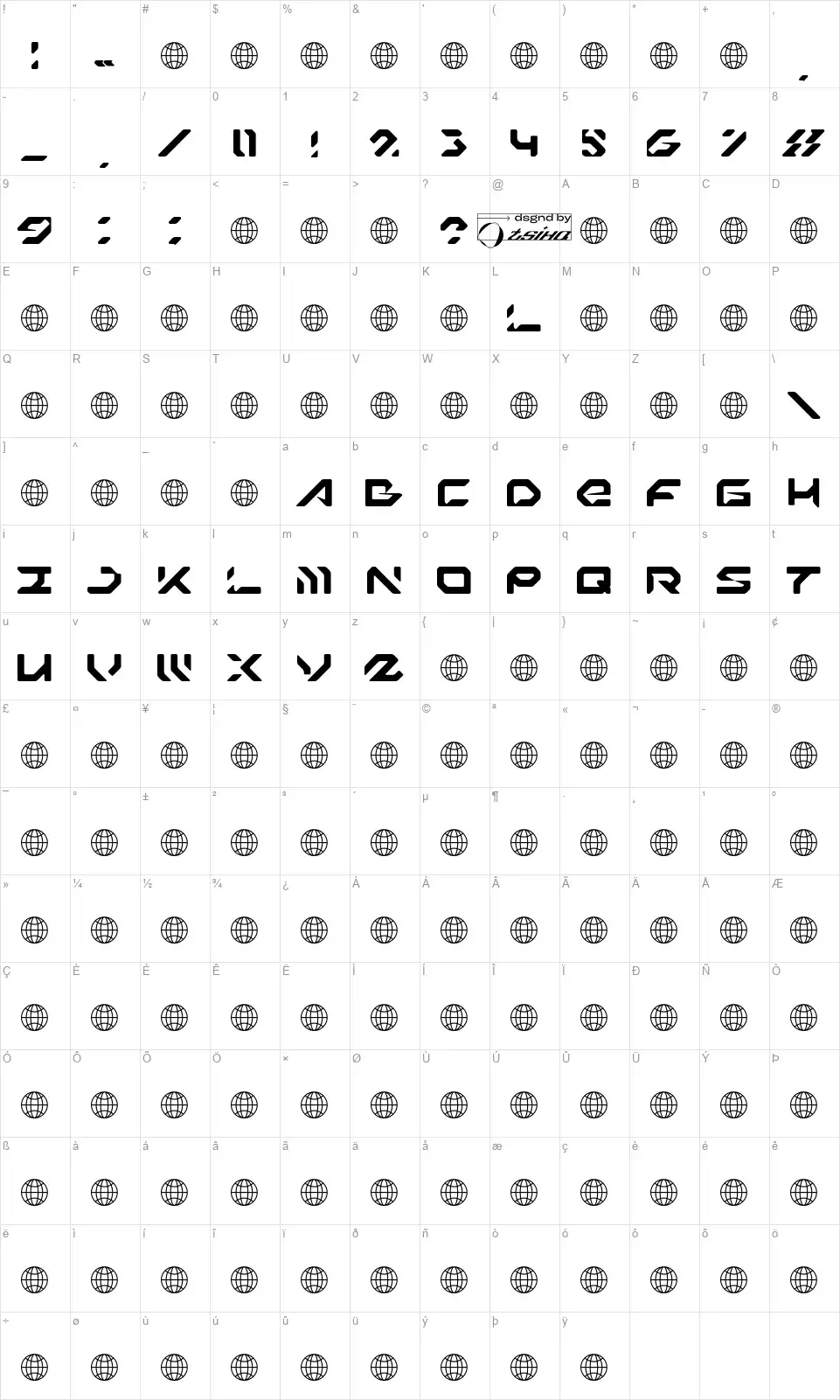 provodkafont character map
