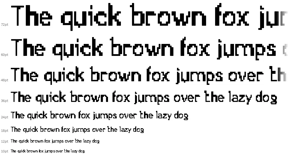 Prudencia Digitalfont waterfall