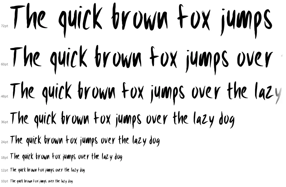 PW Sharp Brushfont waterfall