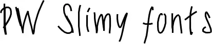 PW Slimy fonts