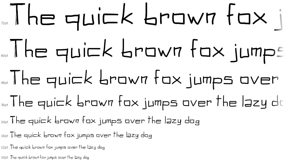 PW Squaredfont waterfall