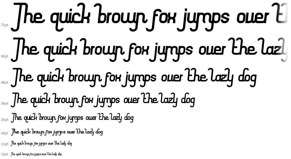 Quick landfont waterfall