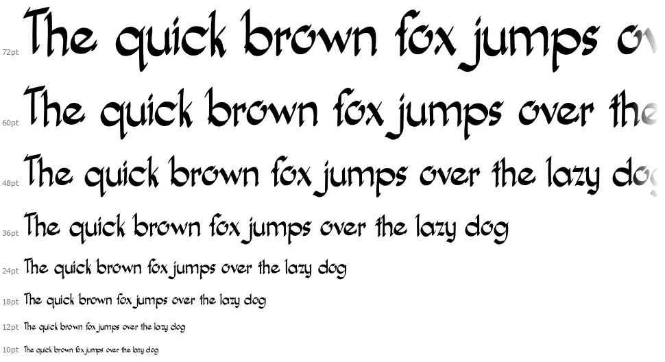 Quick Smartfont waterfall