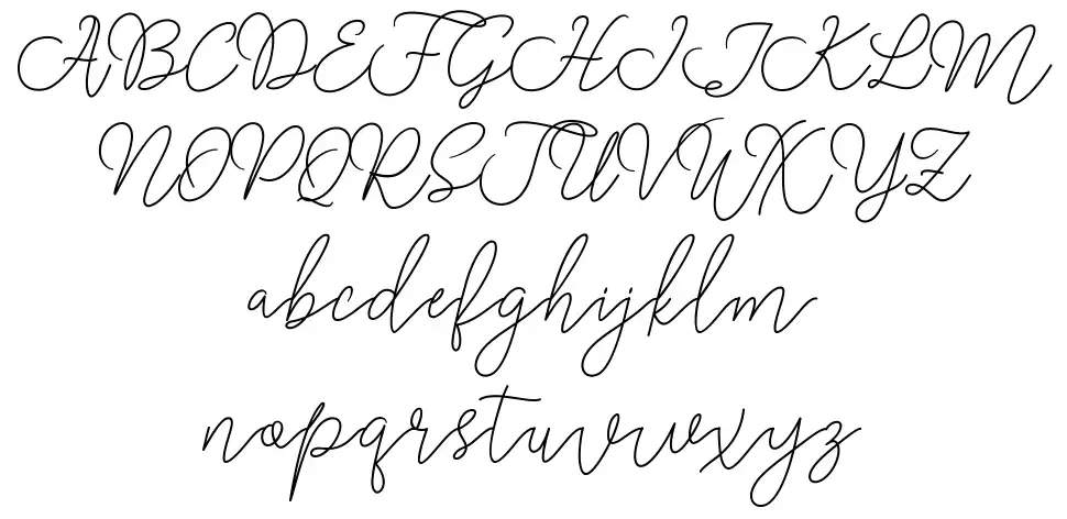 Rangga Scriptfont specimens