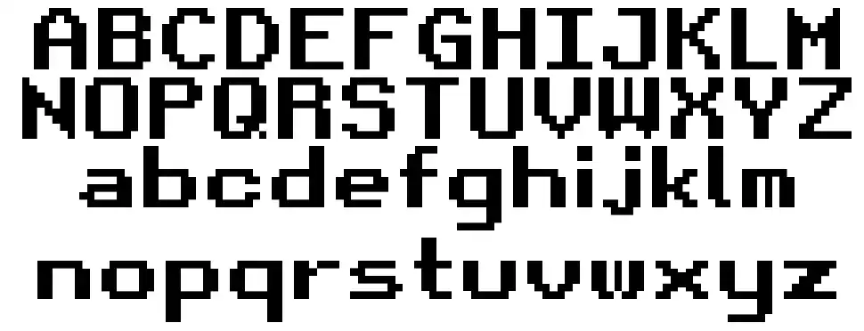 Retro Gamingfont specimens