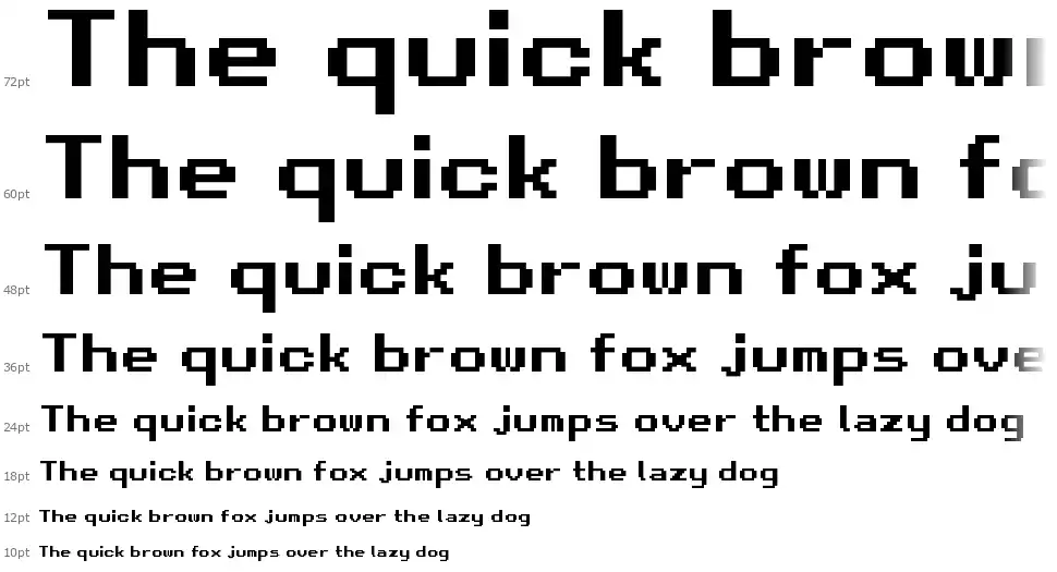 Retro Gamingfont waterfall