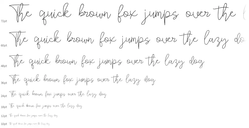 Rhythm Scriptfont waterfall