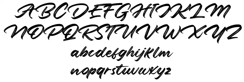 Roaster Brushfont specimens