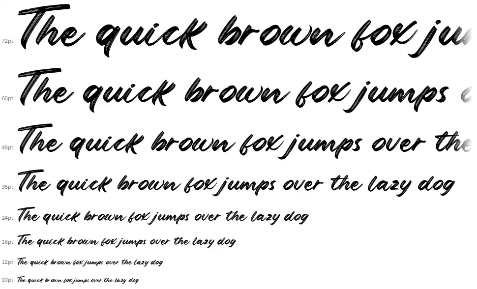 Roaster Brushfont waterfall