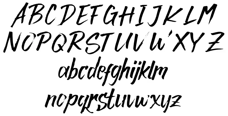 Rocky Brushfont specimens