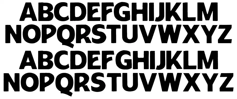 Rougantfont specimens