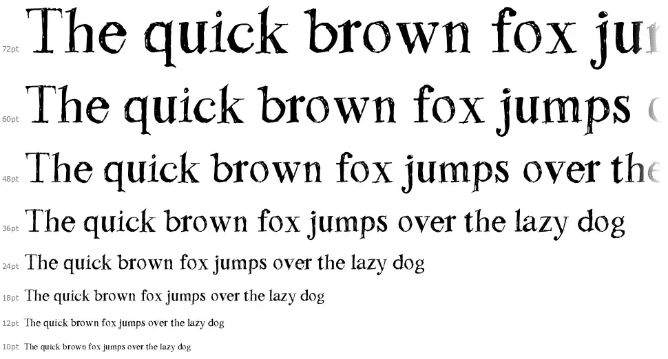 Rough Draughtfont waterfall