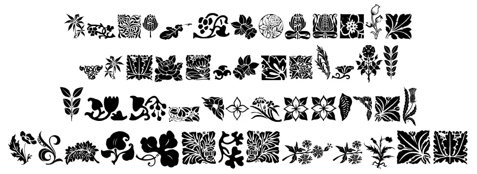 Rough Flowersfont specimens