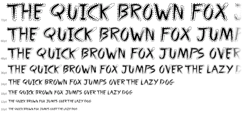 Round About font waterfall