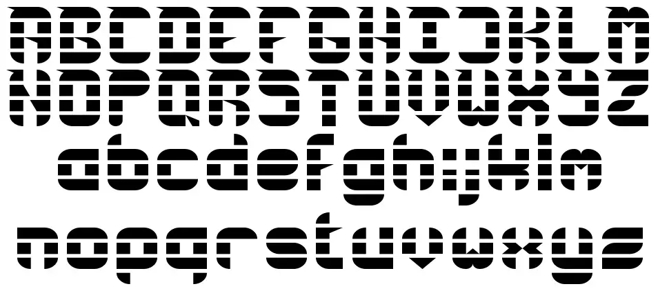 Rubber Downfont specimens
