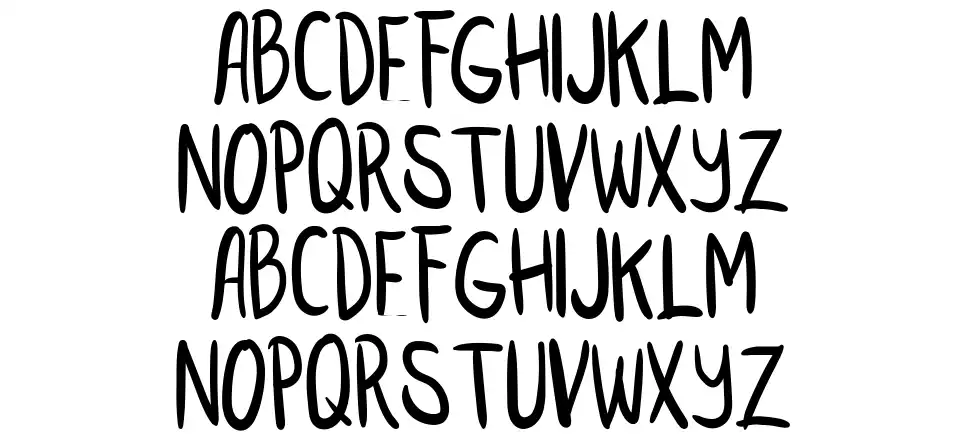 Rusakfont specimens