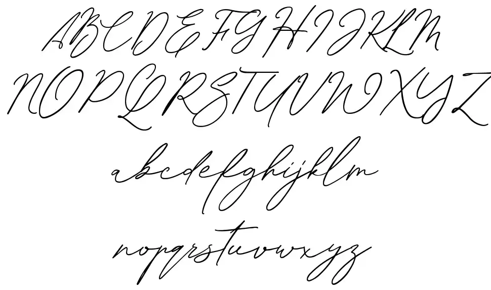 Sachlette Signaturefont specimens