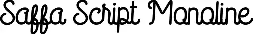 Saffa Script Monoline
