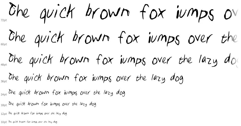 Sam Handwritingfont waterfall