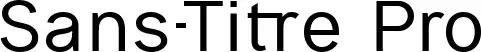 Sans-Titre Pro