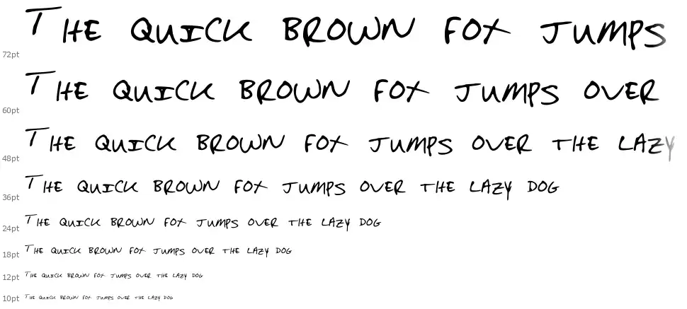 Sara Dunn Handfont waterfall