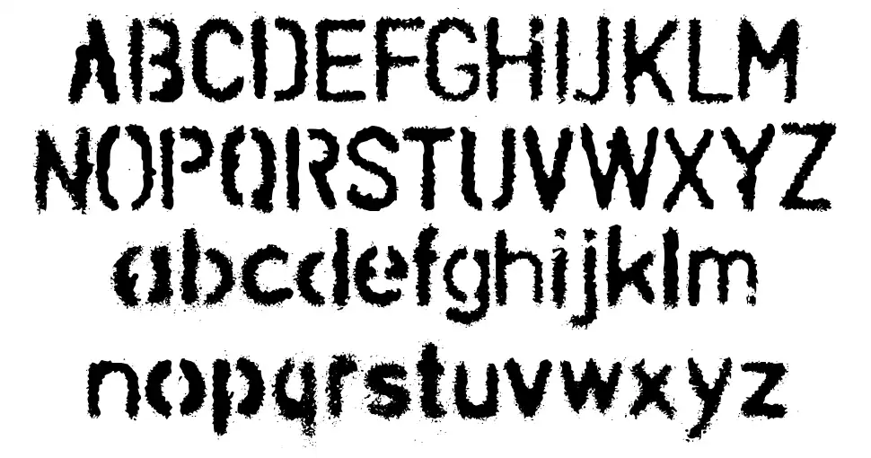 Schablona Dirtfont specimens
