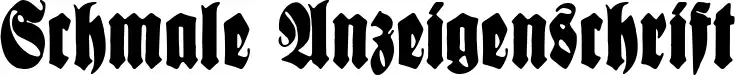 Schmale Anzeigenschrift