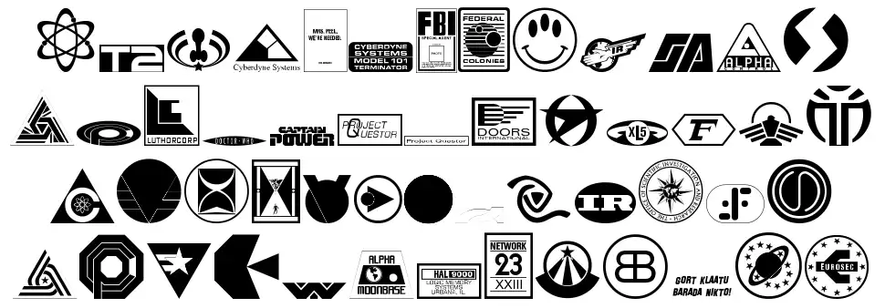 Sci-Fi-Logosfont specimens