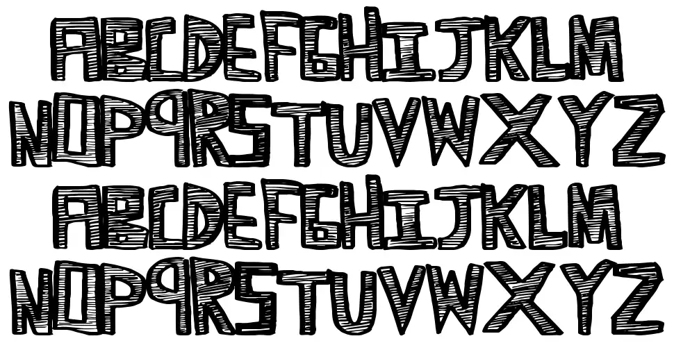 Scribble Timefont specimens